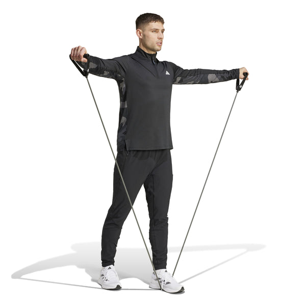 IS6152 | ADIDAS CAMO 1/4ZIP | BLACK Training SWEATSHIRT