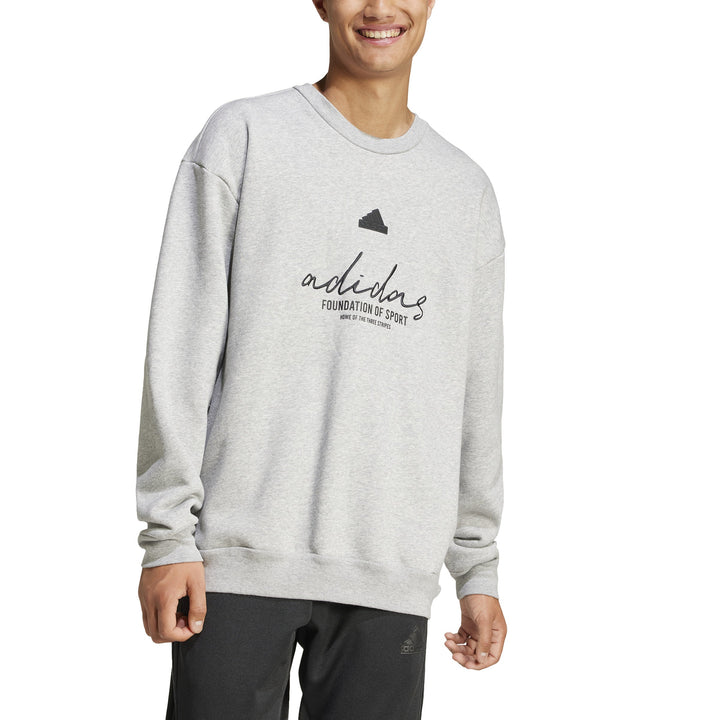IX1320 | ADIDAS BL FL CRW Q3 | GREY Training SWEATSHIRT