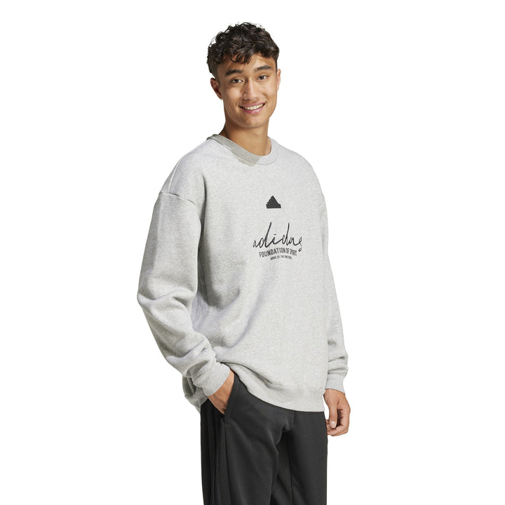 IX1320 | ADIDAS BL FL CRW Q3 | GREY Training SWEATSHIRT