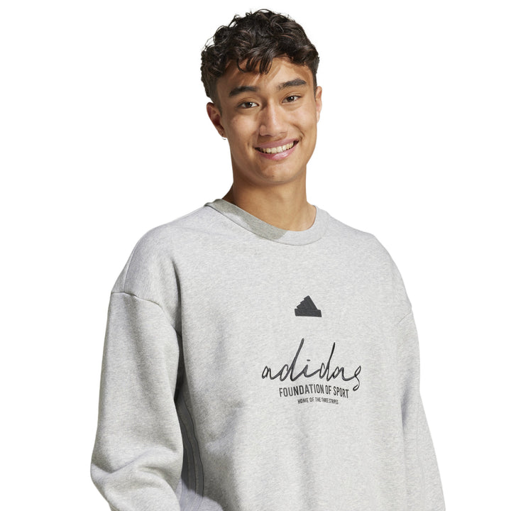 IX1320 | ADIDAS BL FL CRW Q3 | GREY Training SWEATSHIRT